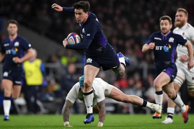 Excellent debut against Italy, very good against Ireland, dipped in Paris and left out of Wales game. Brought back in for Calcutta Cup and scored what will go down as one of the most famous tries in Scotlands history