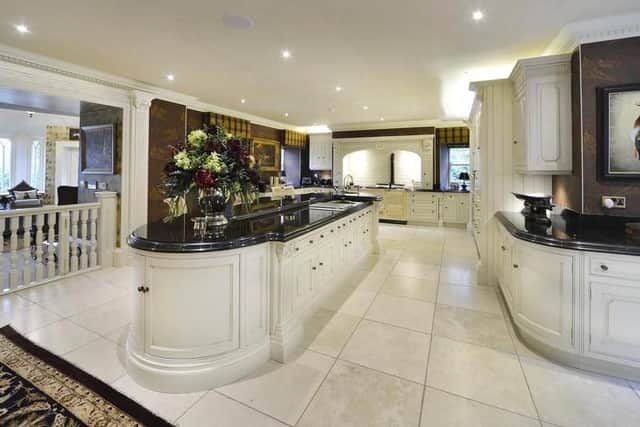 The huge kitchen is from Clive Christian.
