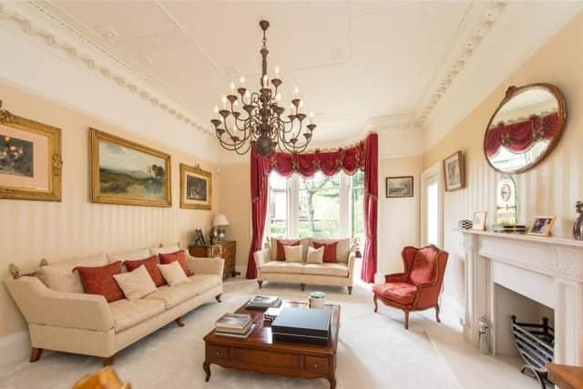 The sitting room has been decorated in a traditional style.