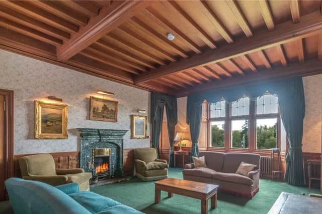 This cosy living room is one of three reception rooms in the castle.