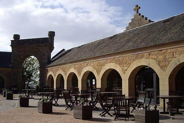 Home Farm, designed by Robert Adam in 1777 was converted to a visitor centre by The National Trust for Scotland. The Home Farm complex is built around a courtyard and contains a restaurant, shops, information and exhibition space.