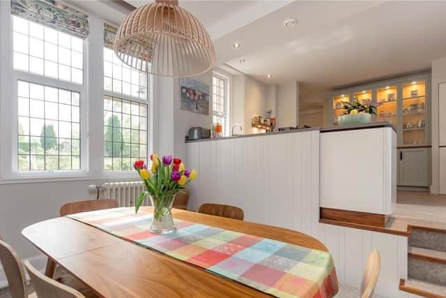 The kitchen dining area is perfect for every day family dining.