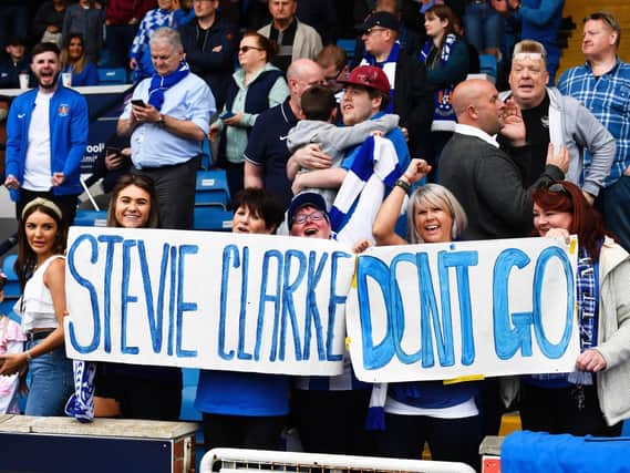 Kilmarnock fans show support for Steve Clarke