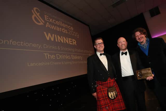 Edinburgh-based company The Drinks Bakery wowed the judging panel with their Lancashire Cheese & Spring Onion Drinks Biscuits.