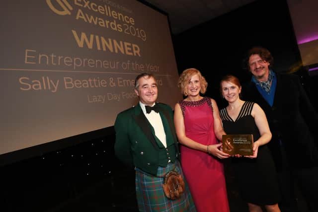 Sally and Emer were crowned Entrepreneurs of the Year for their excellent work with their North Lanarkshire-based business Lazy Days Food.