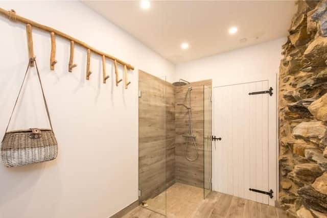 The interior of the cottage is modern minimal.