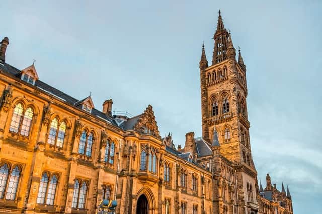 14th. Jumping up a whopping ten places from last years table, Glasgow University has moved into 14th place on the table, 11 spaces ahead of Edinburgh university.