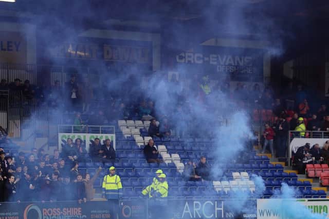The Staggies double the number of pyro incidents season-on-season, with four in 2018/19 and two in 2017/18.