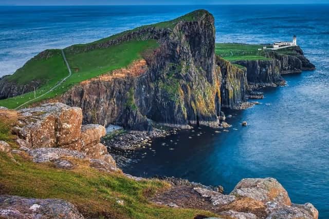 Long abandoned, this stunning lighthouse situated in the very northern reaches of Skye is a glorious sight.