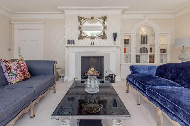This formal living room is one of six reception rooms.