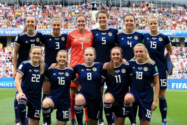 Scotland team prior to England clash.