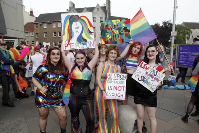 Students from Abertay University joined the march.