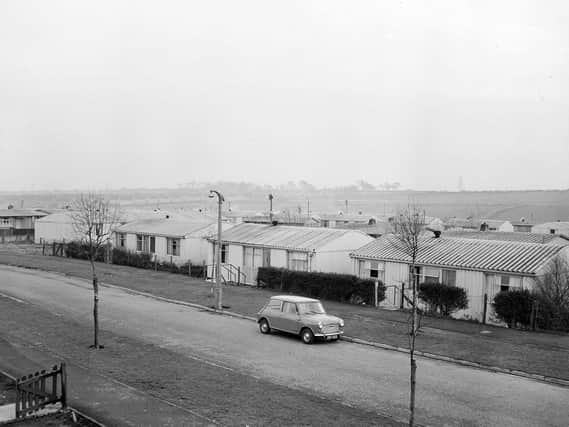 Prefabs sprung up all over Scotland to meet the housing crisis that took root during World War Two. Pictured are the homes in Southhouse, Edinburgh, in the early 1970s.
PIC: TSPL.