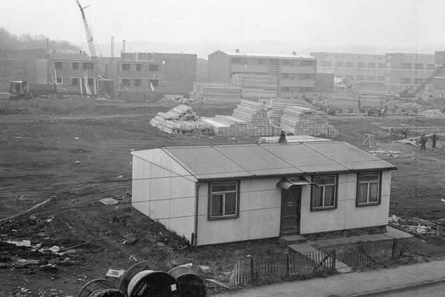 More than 32,100 prefab "bungalows" were built between 1945 and 1966. They weren't meant to be permanent - but many were lived in far longer than first planned. Pictured is Greendykes Avenue in Edinburgh in 1964.
PIC: TSPL.