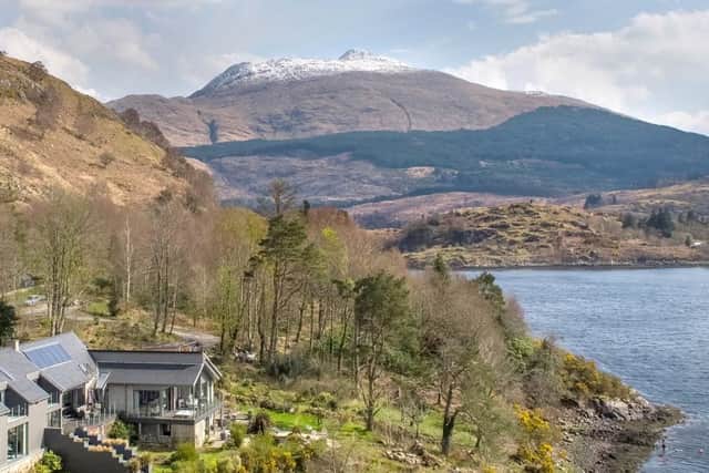 The property, Ardchattan Parsonage, was converted from a former church by the present owners and sits on the shore of Loch Etive.