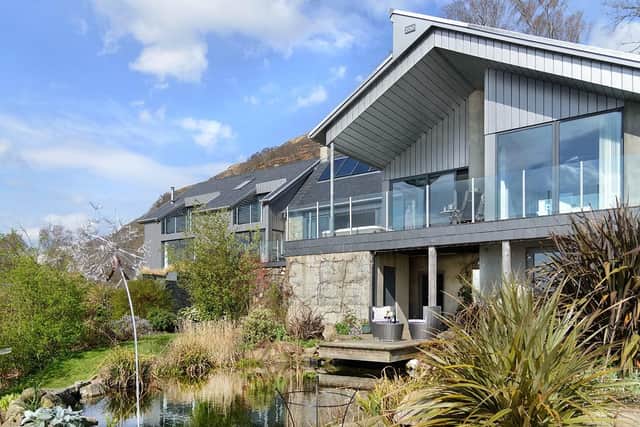 The property has a number of balconies on which to enjoy the loch views.