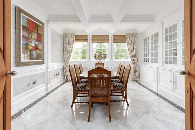 The formal dining room.