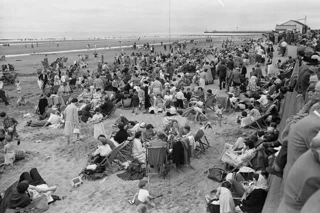 Ayr beach during the Glasgow Fair in 1955. (Picture: TSPL)