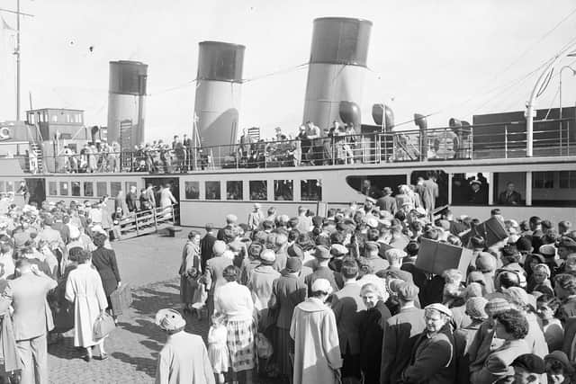 Glasgow Fair Holiday at Gourock, Clyde Steamer in 1955. (Picture: TSPL)