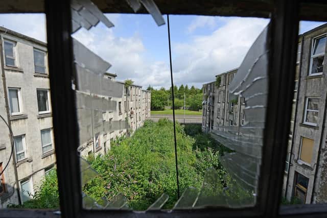 With rents as low as 250 for a one-bed flat, within easy reach of Glasgow, the estate has become an unlikely commuter belt for those brave enough to stay there.
