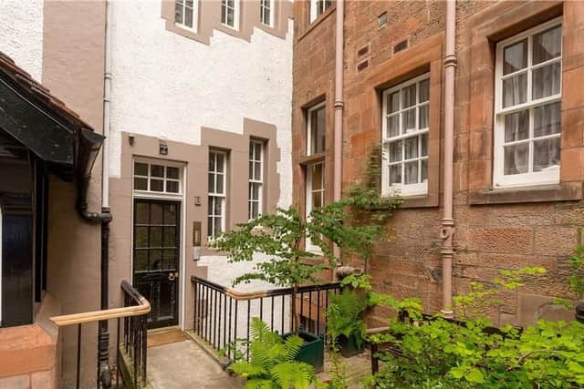 Entrance to the flat is via the residents courtyard.