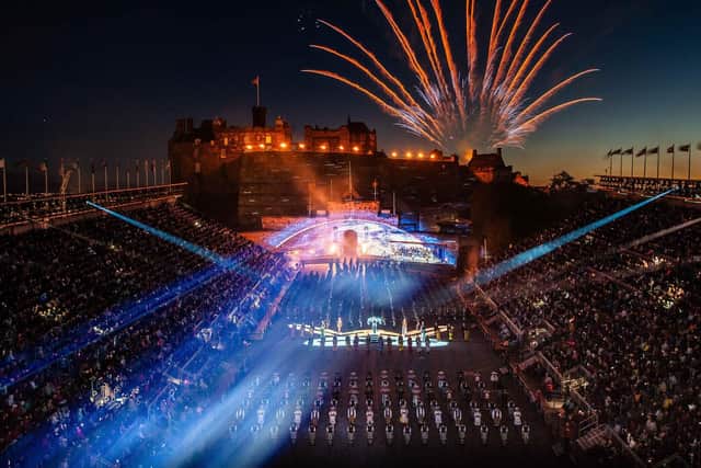 A highlight of the Royal Edinburgh Military Tattoo is the fireworks display.