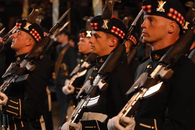 Honour Guard formed by 4SCOTS The Highlanders.
