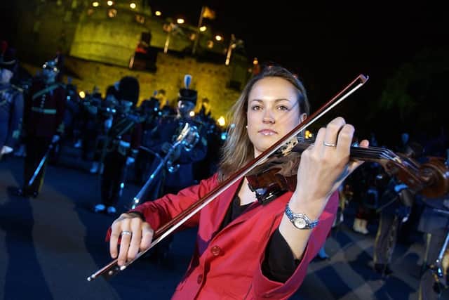 Violinist, Rowena Macrae in 2004.