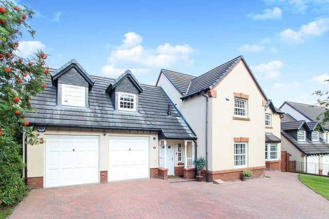 The average house price for EH10 is GBP477,458. This five bed detached house on Margaret Rose Drive is on the market for offers over GBP595,000.