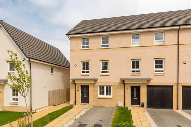 The average house price for EH16 is GBP250,748. This four bed town house in Liberton is on the market for offers over GBP295,000.