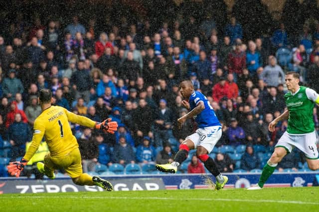 Jermain Defoe ran the Hibs centre-back partnership ragged as he netted a hat-trick - and it could have been more. He came off and Alfredo Morelos came on and helped himself to a brace. Defences beware.