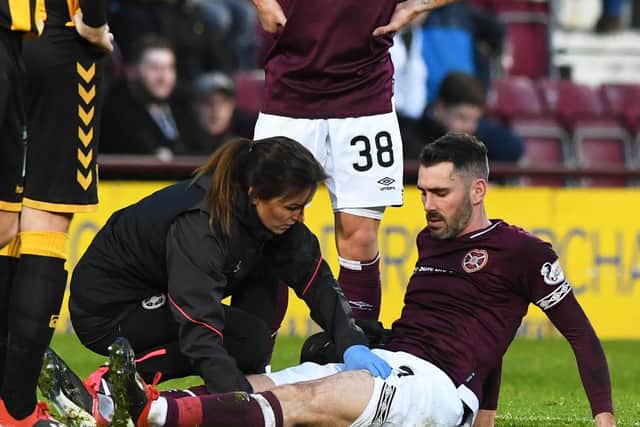 An injury sustained against Auchinleck Talbot in the Scottish Cup saw the right-back miss two months between February and April.