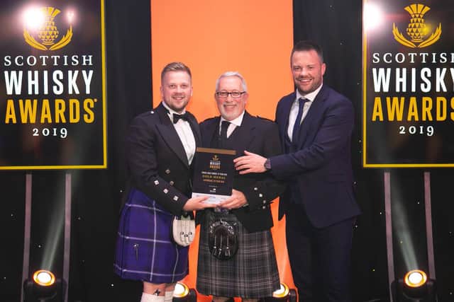 Gold: Laphroaig 10 Year Old, Silver: Highland Park 10 Year Old Viking Scars, Bronze: The GlenAllachie 10 Year Old Cask Strength