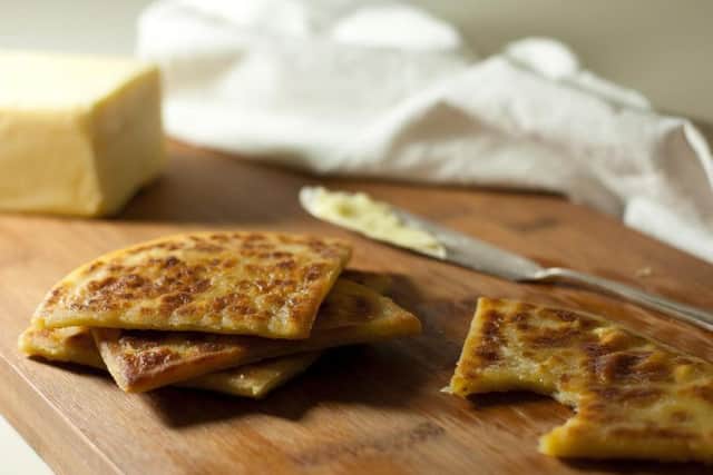 Potato scones (or tattie scones as they are more commonly known) are another versatile breakfast staple, usually made with left over potato, flour and butter.