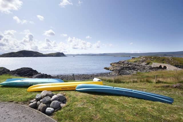 The house's location offers lovely views over Loch Ewe to the Torridon Mountains.