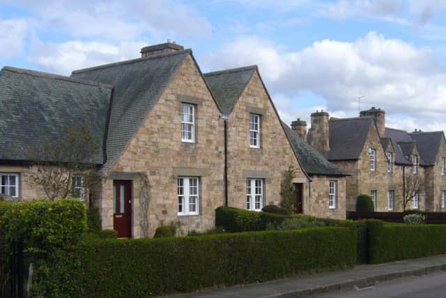 Hopetoun Terrace, Gullane. One of a series of beautifully designed and well-maintained stone cottages for East Lothian Council designed by the private architects JM Dick Peddie & Walker Todd. PIC: Historic Environment Scotland.