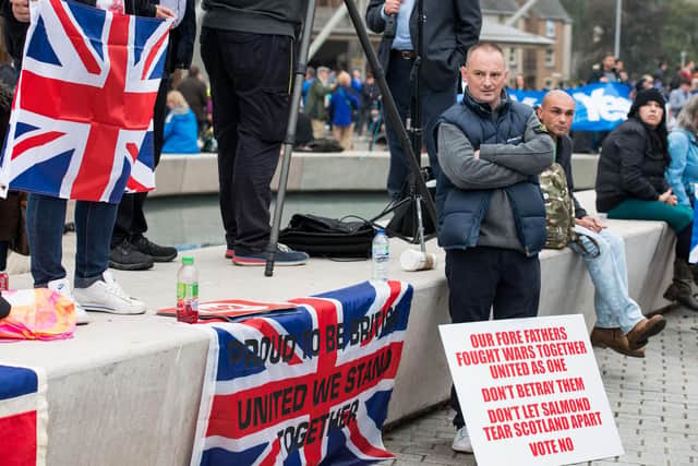 Anti-independence protesters at Holyrood.