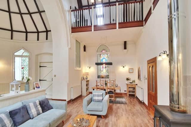 The open plan living room.