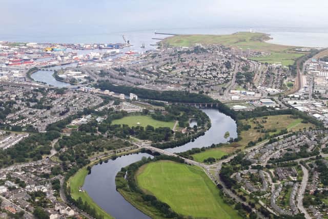 Aberdeen was Pictish and became Gaelic-speaking in medieval times. Old Aberdeen or Aberdon means "the mouth of the Don". The Celtic word aber means "river mouth"