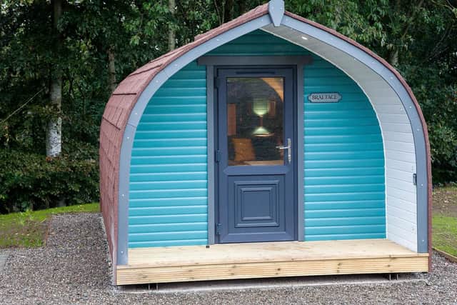 There are four pods in total, each painted in an eye-catching colour.