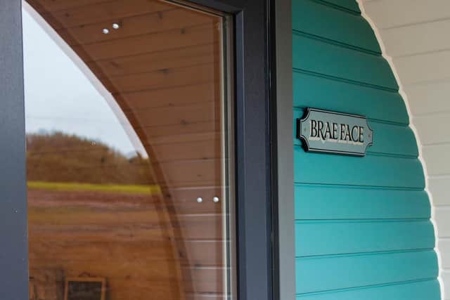 The pods are named after a different field on the farm, and guest can find out what's happening in that field at the time of their stay.