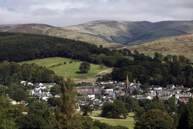 The town of Moffatt. Dumfries and Galloway has a life satisfaction score of 7.88/10.