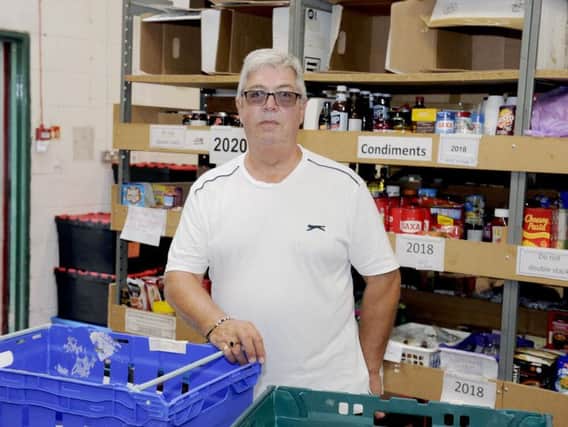 Food banks, like this one in Falkirk, are becoming part of the fabric of society (Picture Michael Gillen)