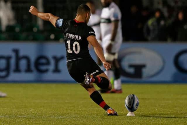 Saracens star Manu Vunipola during the recent match with London Irish.