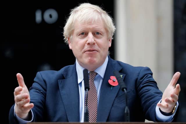 Prime Minister Boris Johnson speaks outside No.10 Downing Street