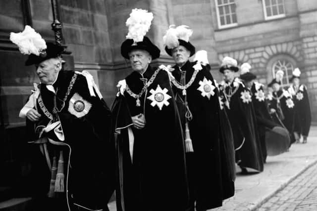 Knight of the Thistle procession to St Giles for the St Andrew's Day service in 1961.
