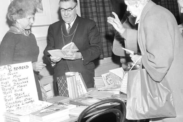 Edinburgh branch of the Saltire Society - St Andrews Day Fair opened by Lady Kilbrandon.