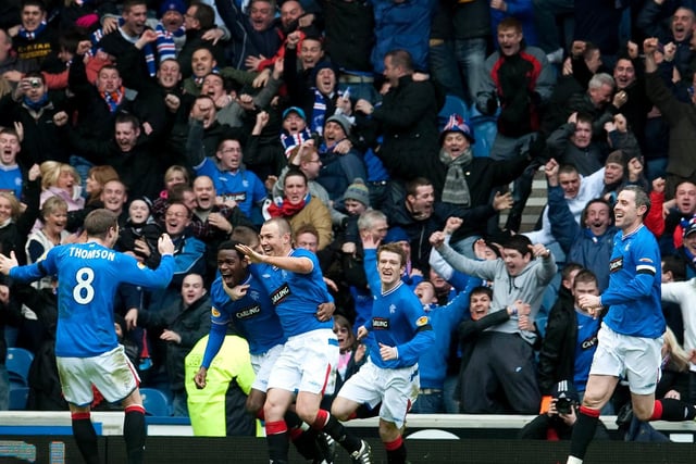 Kris Boyd top scored as Rangers won league and League Cup.