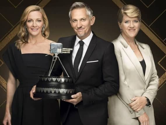 Gabby Logan, Gary Lineker and Clare Balding will present proceedings on Sunday night (BBC)