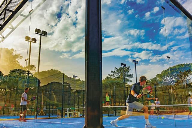 Padel class, at The Campus, a multi-sport complex five minutes' drive from the hotel